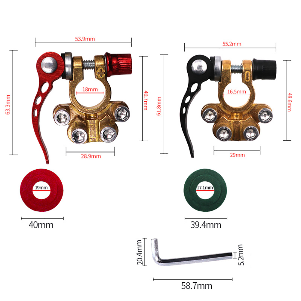 thumbnail image 3 of 1 Establecer terminales de batería conectores a prueba de fugas Automotriz Terminal Liquidación de llave de llave Accesorios automáticos para caravana de automóvil, 3 of 9