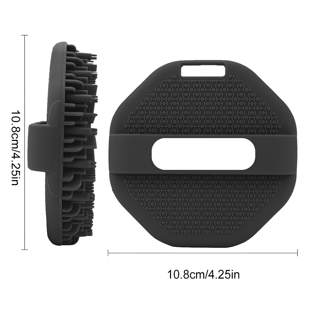 thumbnail image 2 of Silicone Body Sprobber Cepillo de masaje Massage Bish Sepch ducha de ducha (negro), 2 of 8