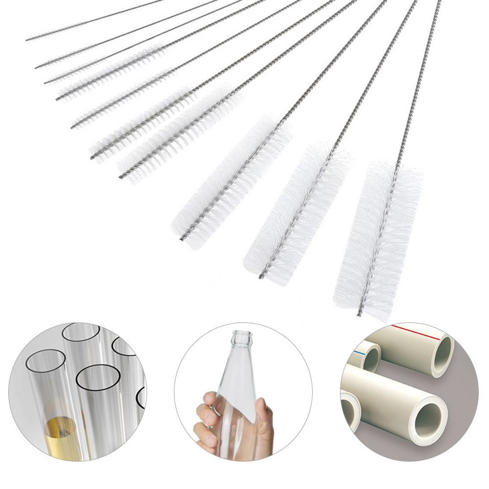 thumbnail image 5 of Cepillos de paja Tubo de nylon Gafas teclados Cepillo de limpieza White 10pcs, 5 of 7