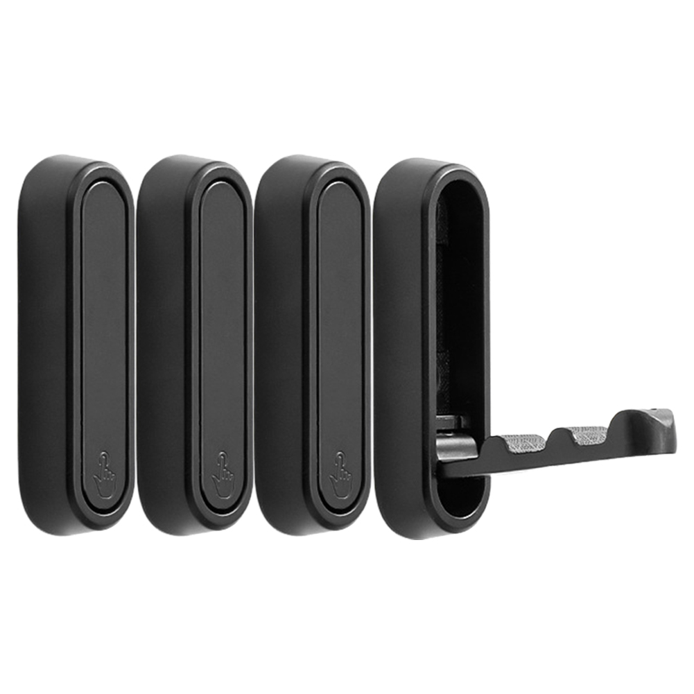 thumbnail image 3 of 4 pcs plegable gancho de pared aleación de zinc para toalla de toalla de toalla de toalla (negro), 3 of 8