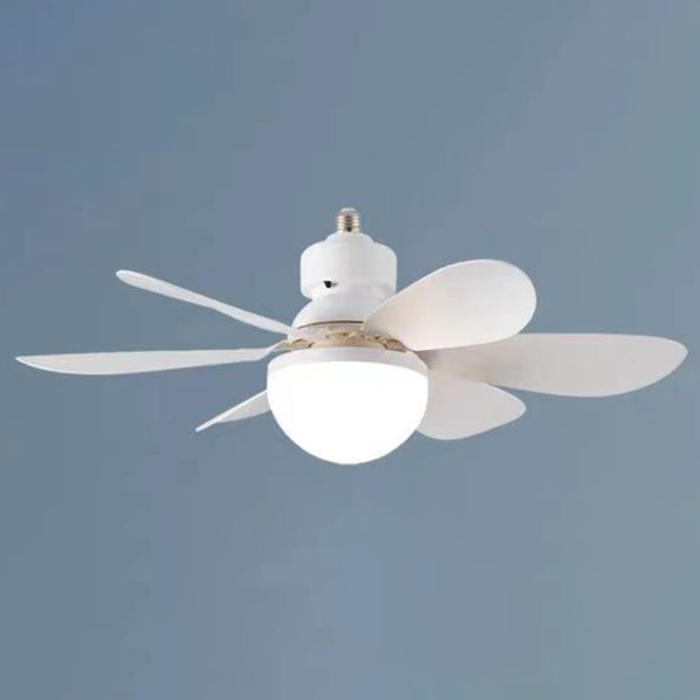 thumbnail image 4 of Ventilador de techo con luz enchufe E27 ventilador de techo con control remoto lámpara de araña ventilador de techo con 3 velocidades luz LED silenciosa y temporizador para casa y oficina, 4 of 8