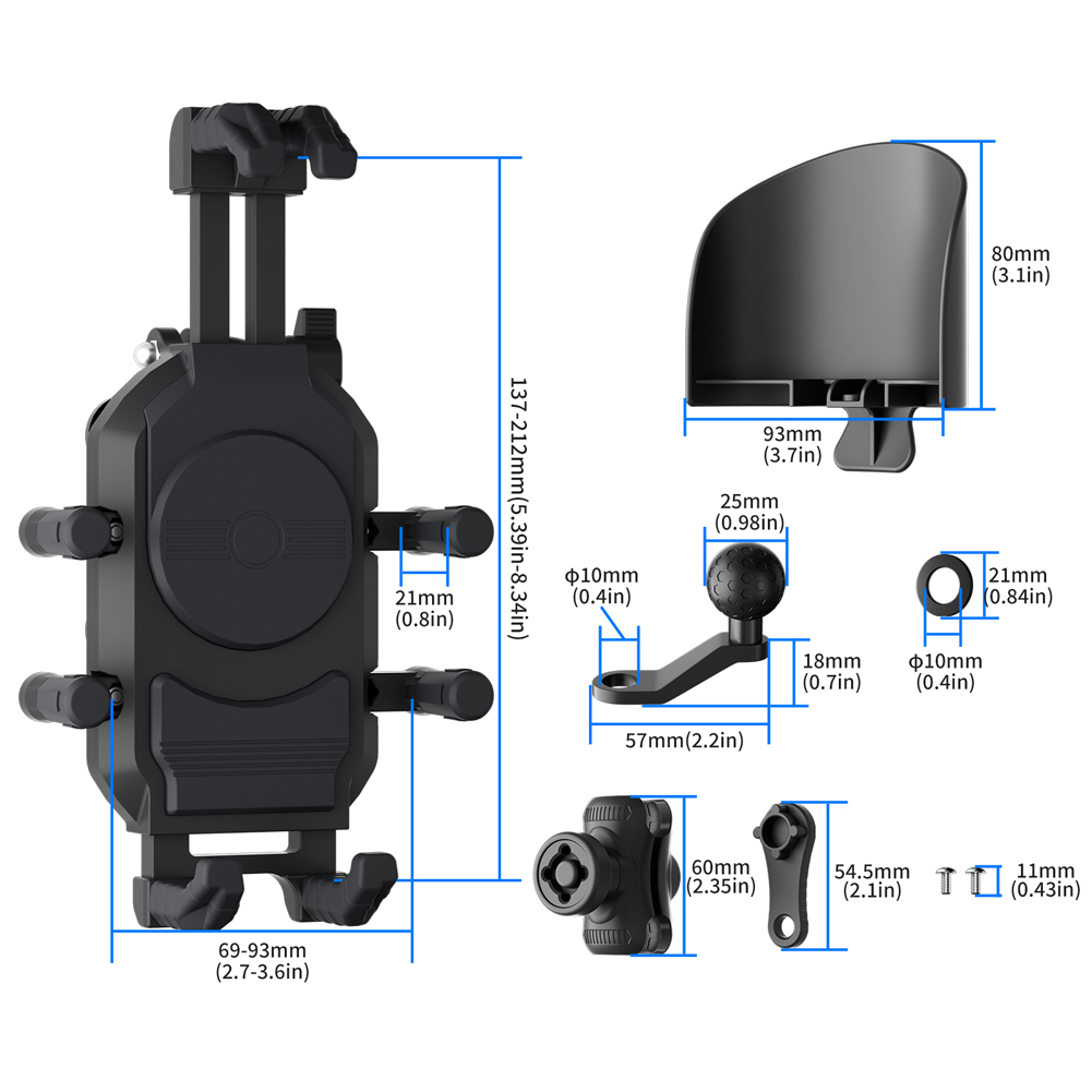 thumbnail image 3 of Soporte de la bicicleta eléctrica de casco pequeño soporte para la navegación de la bicicleta impermeable para la lluvia para paraguas de casco mínimo portátil mini parasol soporte telefónico, 3 of 9
