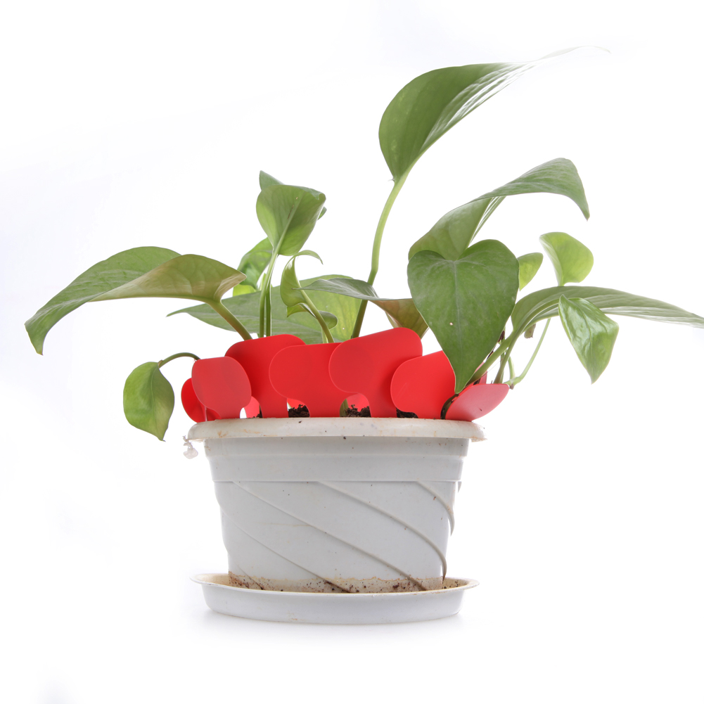 thumbnail image 2 of Etiquetas de plantas de plástico en forma de T etiquetas de jardín de guardería impermeable rojo 100pcs, 2 of 7