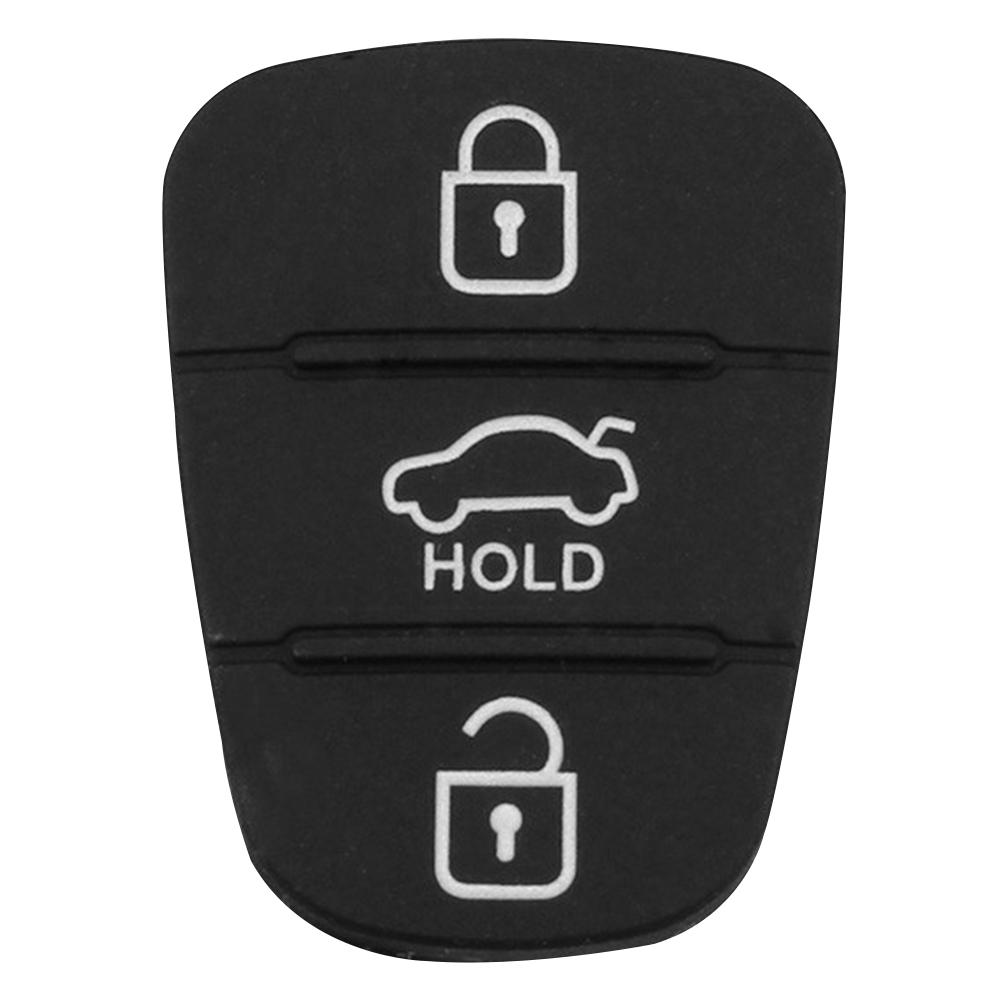 thumbnail image 1 of Key de almohadilla 3 botones de goma para la cáscara de auto remoto Hyundai Kia Flip (con letra), 1 of 5