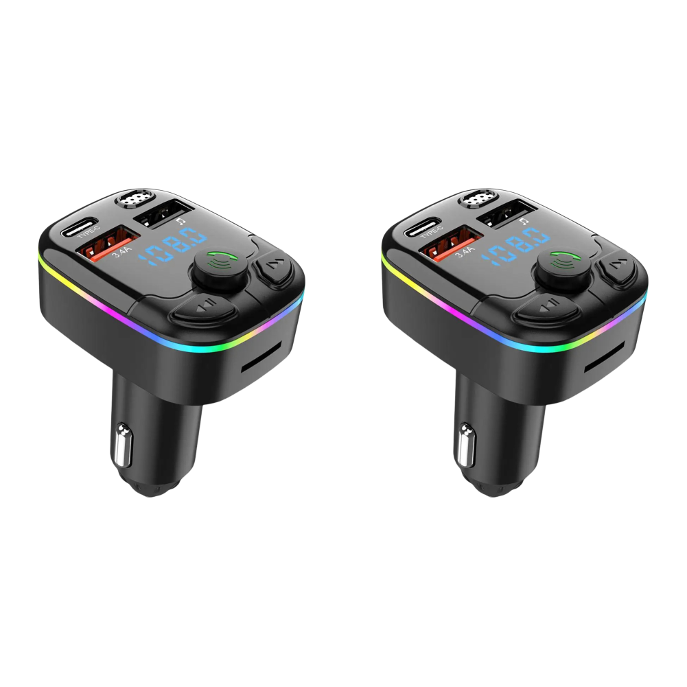 thumbnail image 1 of Modulador FM BT 5.0 Tipo-C Kit de coche inalámbrico manos libres Cargador de carga rápida USB, 1 of 5