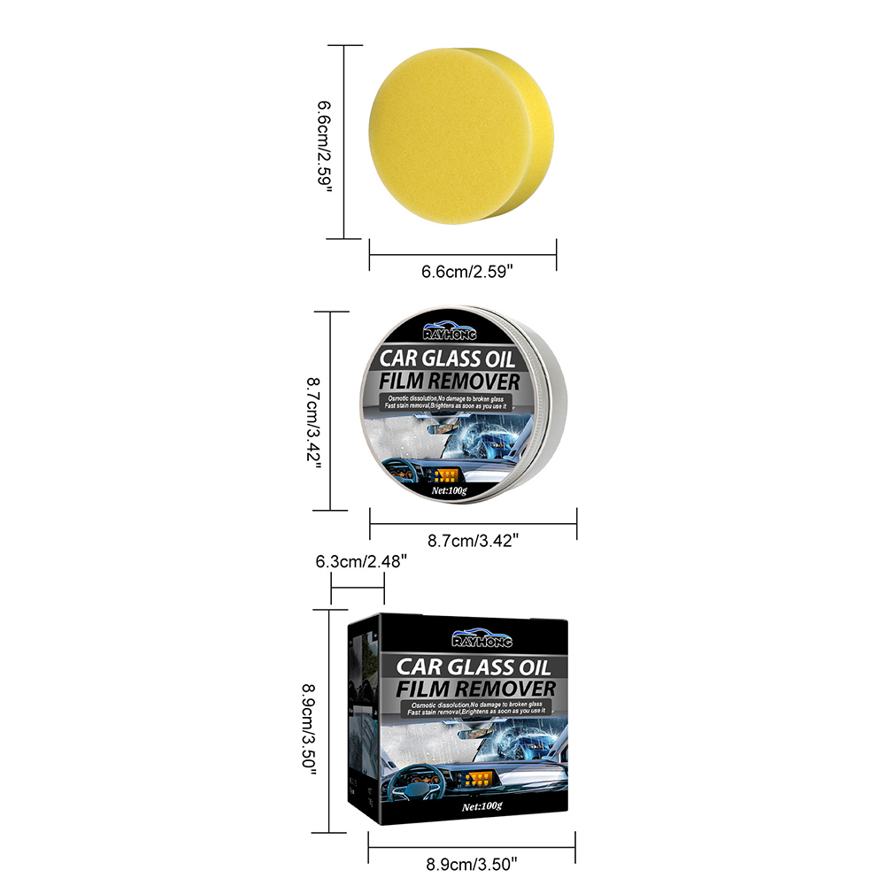 thumbnail image 2 of Limpiador de película de aceite para vidrio de automóvil, desempañador y removedor de película de aceite para parabrisas de automóvil, 2 of 8