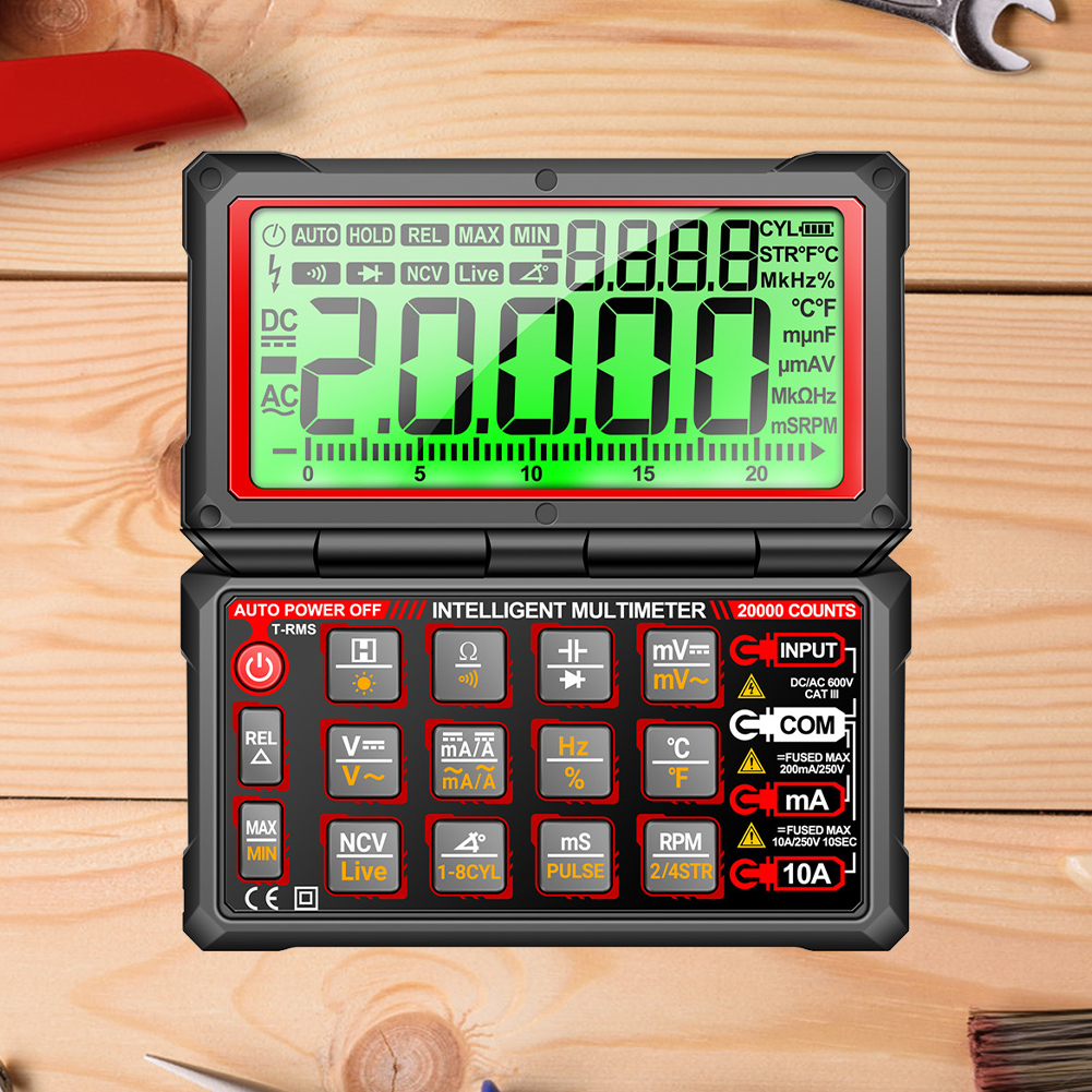 Voltaje de AC/CC digital/Tester de corriente 20000 Conteos Capacitancia de diodo Probador de testimon