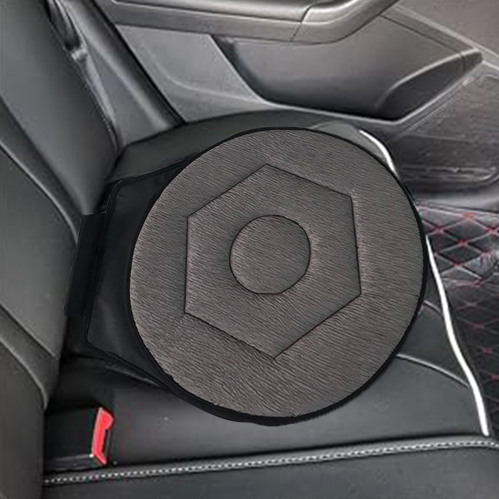 Almohadilla portátil para el asiento del automóvil 360 grados Cojín giratorios de coches giratorios Colegio de giro universal para ancianos embarazadas