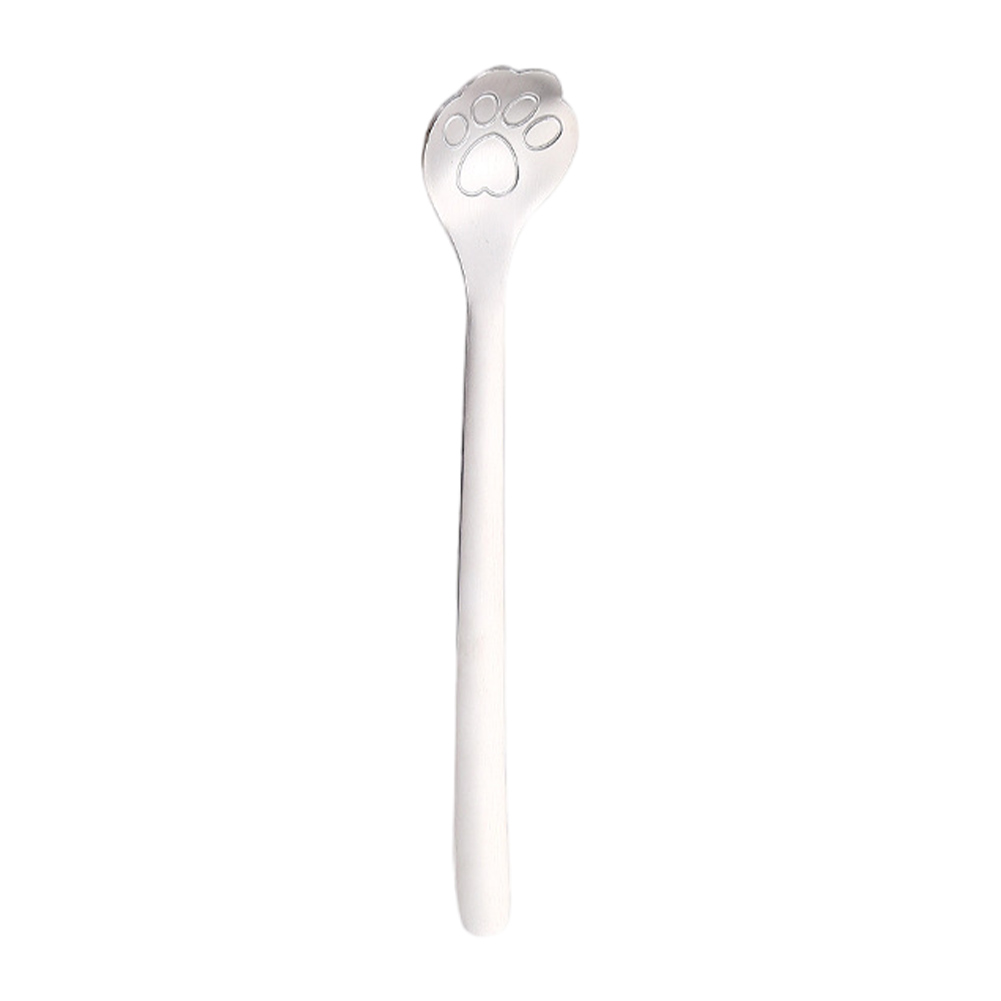 thumbnail image 1 of PAW SPOON CAT CAPA DE TEA DE ACERO ACERADO DE ACERADO COMENTO CAFÉ PLATA, 1 of 3