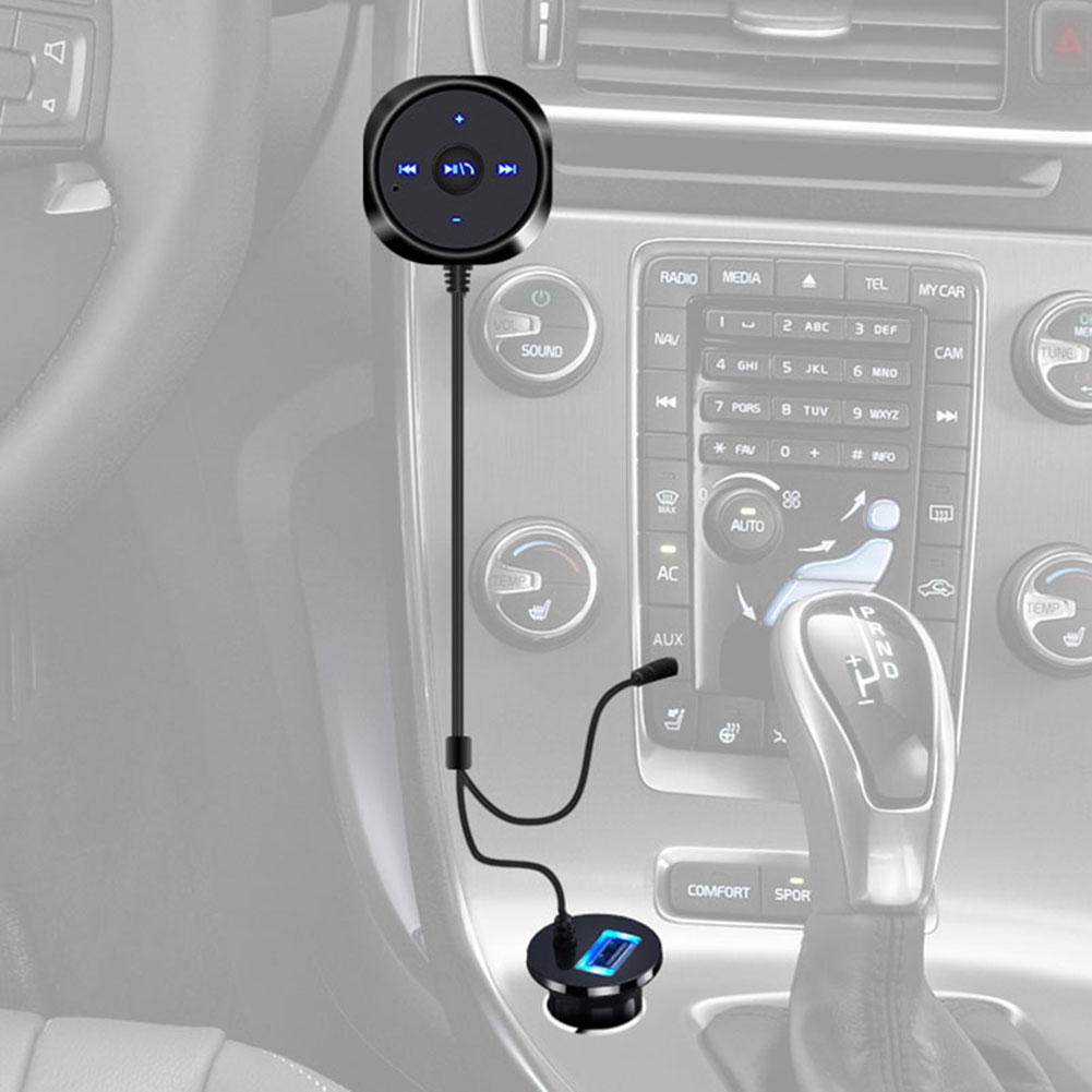 thumbnail image 1 of 3 receptores de música inalámbricos Bluetooth con adaptador AUX de 3.5 mm para coche, 1 of 9
