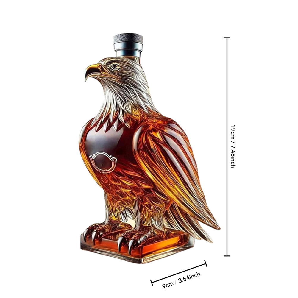 thumbnail image 2 of Whisky Eagle Bottle Decanter Funny Decanter Unique Glass Decanter, 2 of 7