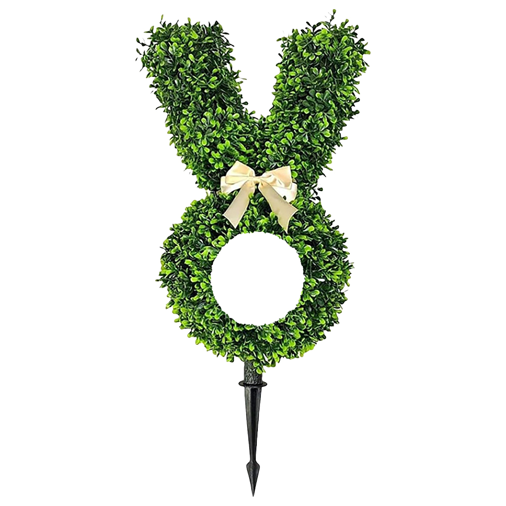 thumbnail image 3 of Conejo Bonsai Pascua de Pascua Artificial Boxwood Topiary Tree Planta (H), 3 of 9
