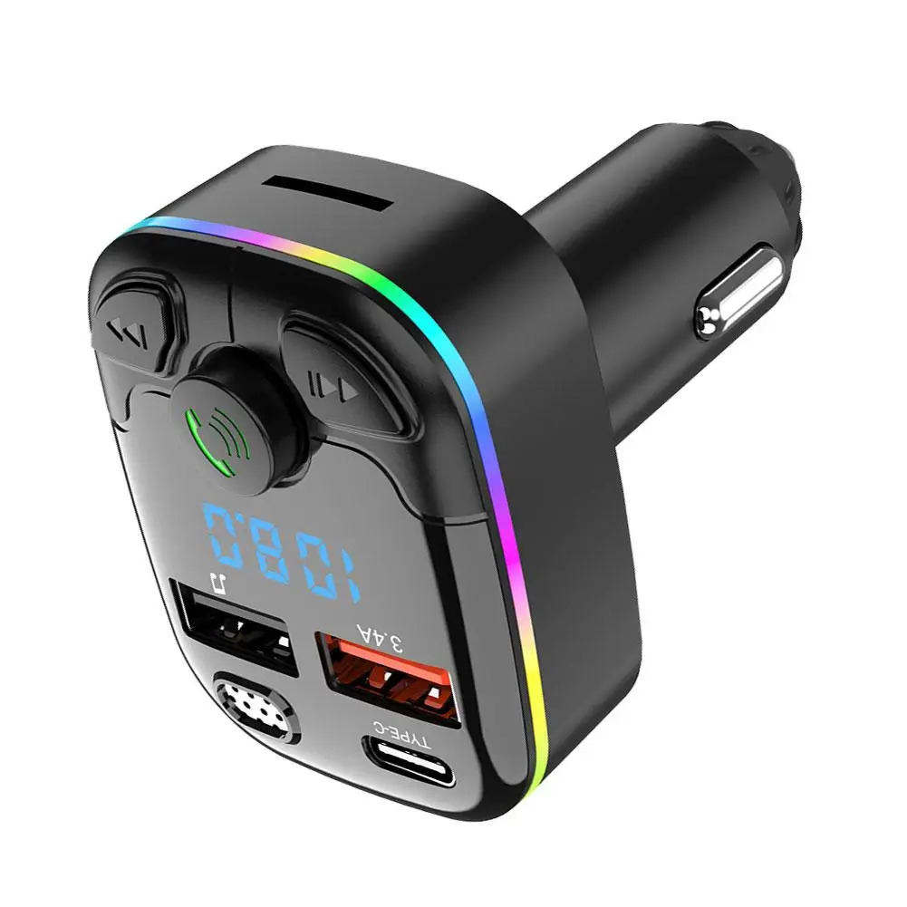 thumbnail image 5 of Modulador FM BT 5.0 Tipo-C Kit de coche inalámbrico manos libres Cargador de carga rápida USB, 5 of 5