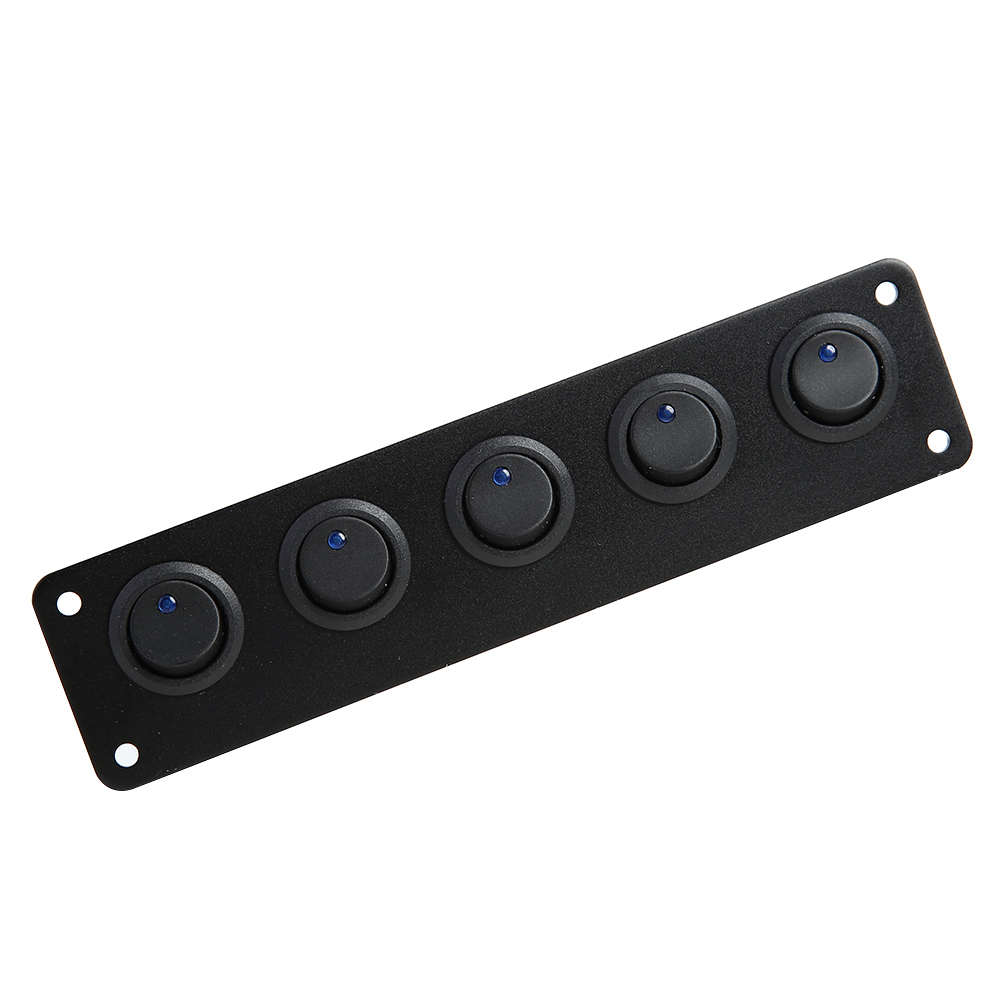 thumbnail image 5 of Panel de interruptor de balancín impermeable 5 LED marino de automóviles de pandillas 12V 20A 24V 10A DC Decoración de piezas de automóviles personales al aire libre, 5 of 9