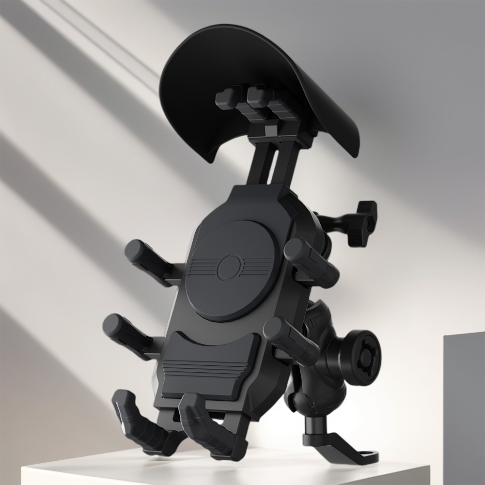 Soporte de la bicicleta eléctrica de casco pequeño soporte para la navegación de la bicicleta impermeable para la lluvia para paraguas de casco mínimo portátil mini parasol soporte telefónico