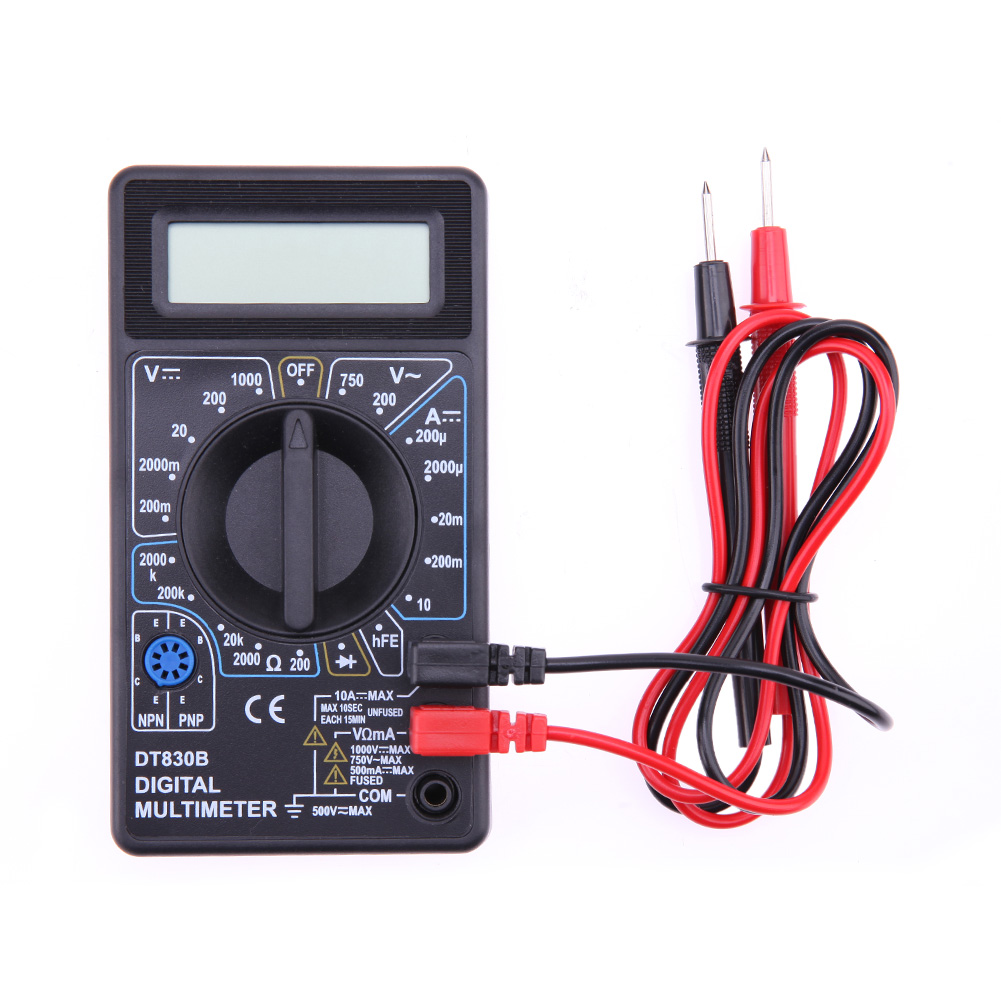 thumbnail image 3 of Multímetro digital DT830B LCD Tester Medidor Voltímetro Amperímetro Ohm Negro, 3 of 9