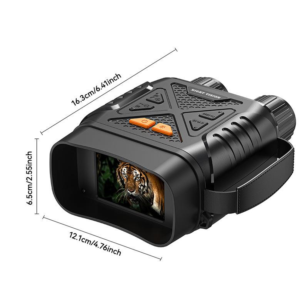 thumbnail image 2 of Gafas de visión nocturna digital HD 1080p 7 Infrarrojo de engranajes 10 x Binoculares infrarrojos de zoom digital para guardar fotos y videos de campamento, 2 of 9