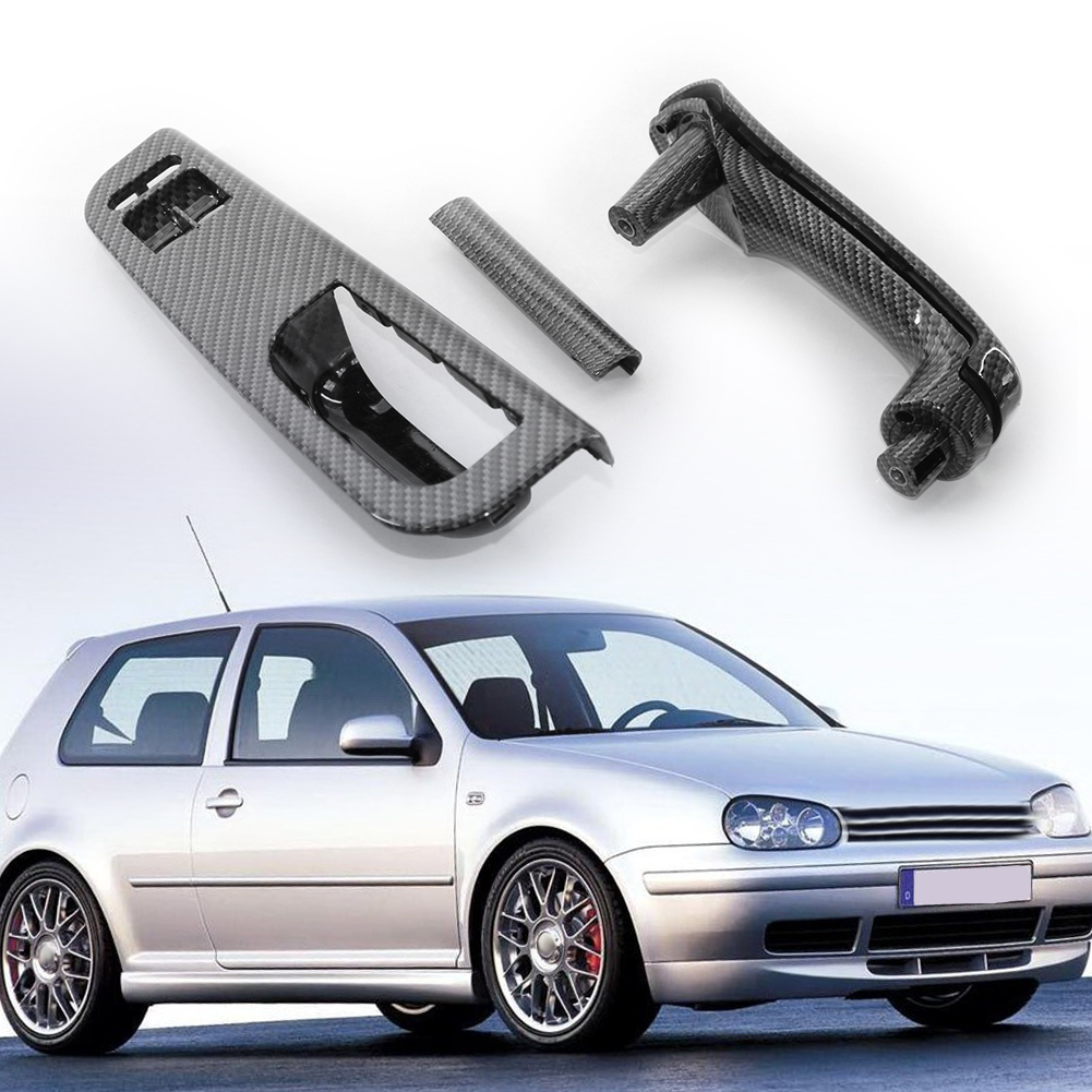 thumbnail image 4 of Panel de ventana Panel de carbono Fibra de carbono Bisel Puerta Tirar de la puerta del pasajero Puerta del pasajero para accesorios VW Golf Mk4 2DR LHD LHD, 4 of 6