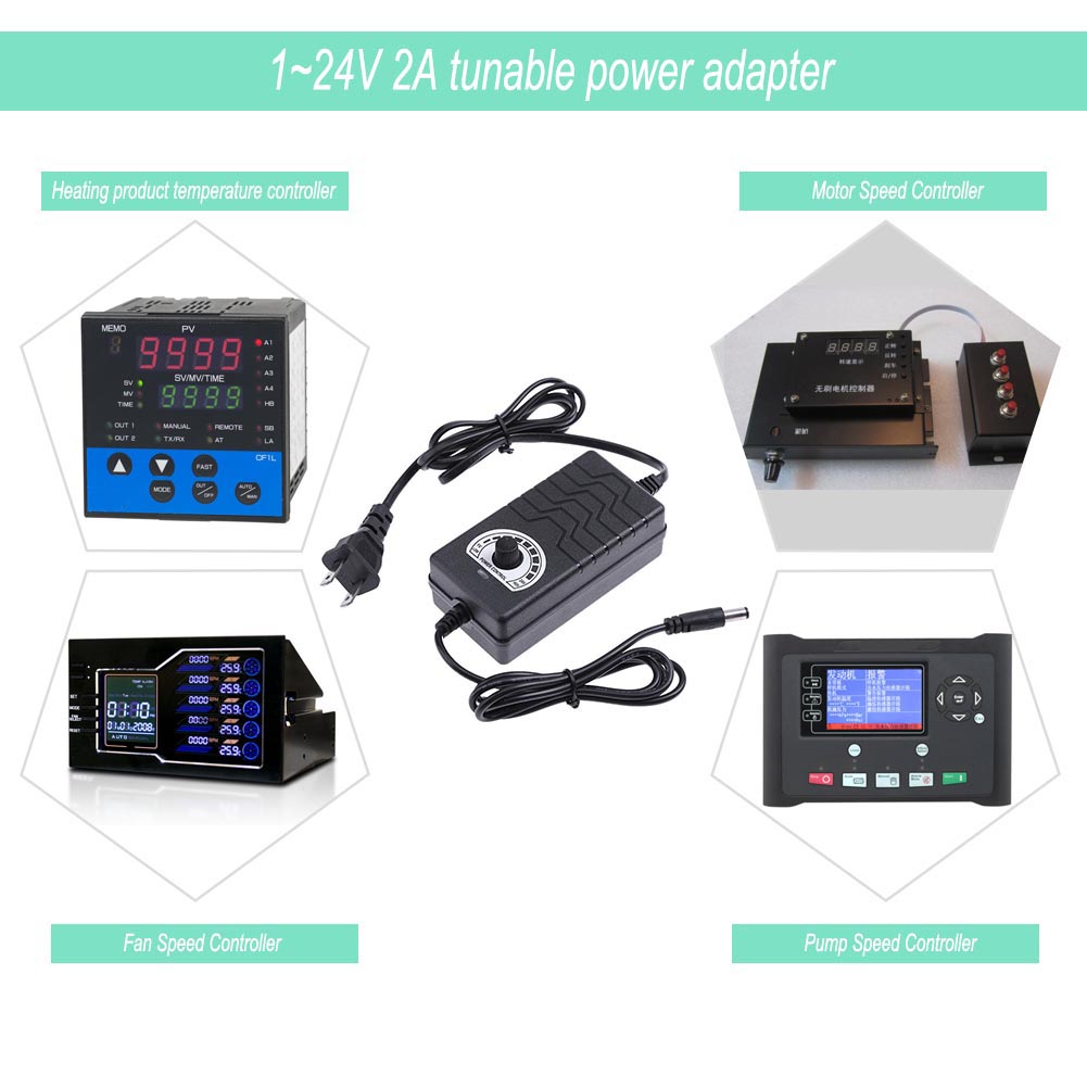 thumbnail image 4 of Adaptador de CA a CC 3-12V 2A Controlador de velocidad del motor para taladro de motor eléctrico para herramientas de velocidad de temperatura de atenuación, 4 of 9