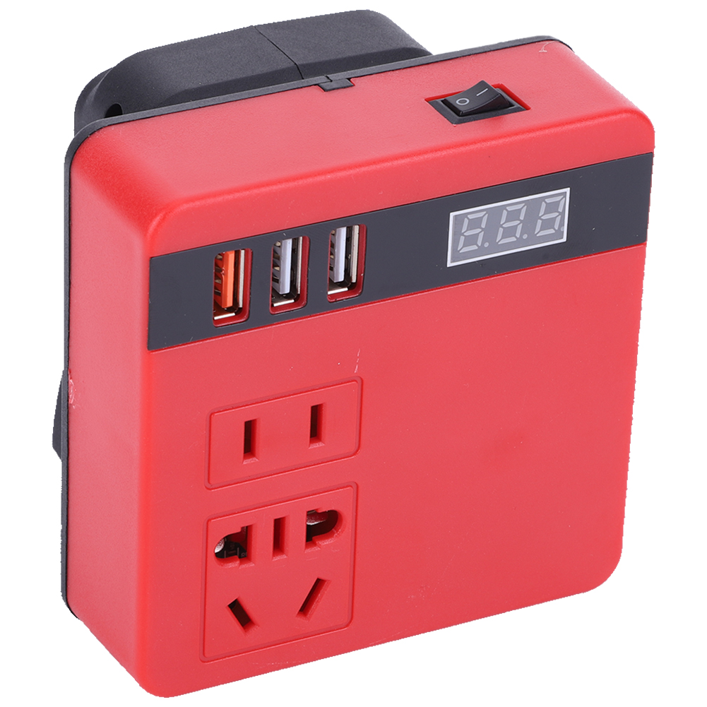thumbnail image 1 of Inverter de batería de litio de 120W DC 18-21V a AC 220V Power Inverter para Milwaukee, 1 of 9