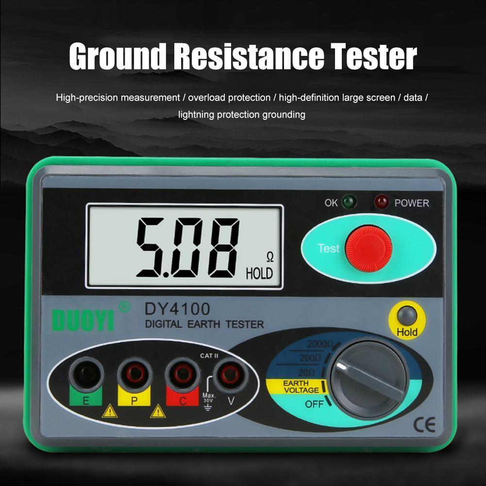 Medidor de tierra aislamiento Resistencia de la Tierra 0-2000 ohmios Tester Digital Megohmmeter Medición Instrumentos eléctricos
