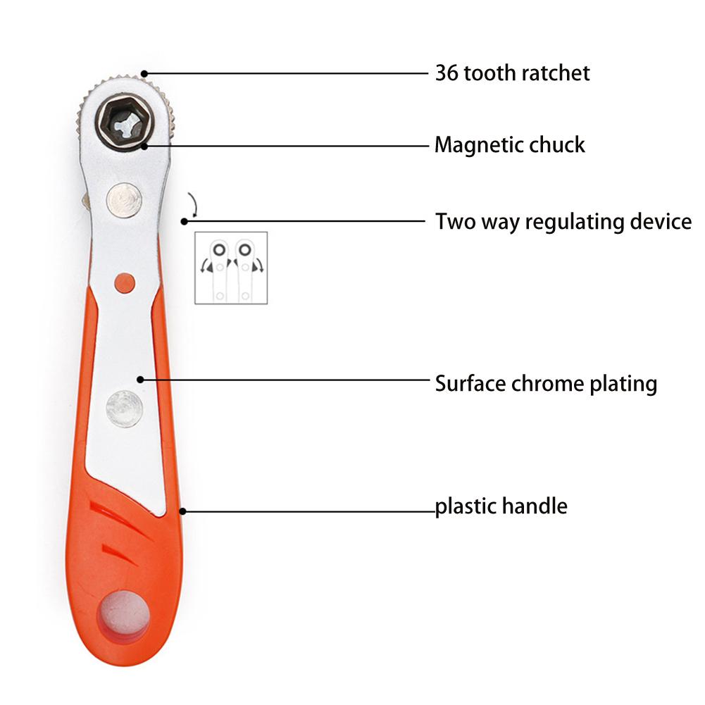thumbnail image 4 of Spanner Hexagon Torx Ratchet Release rápido Controlador de enchufe Allen llave llave, 4 of 6
