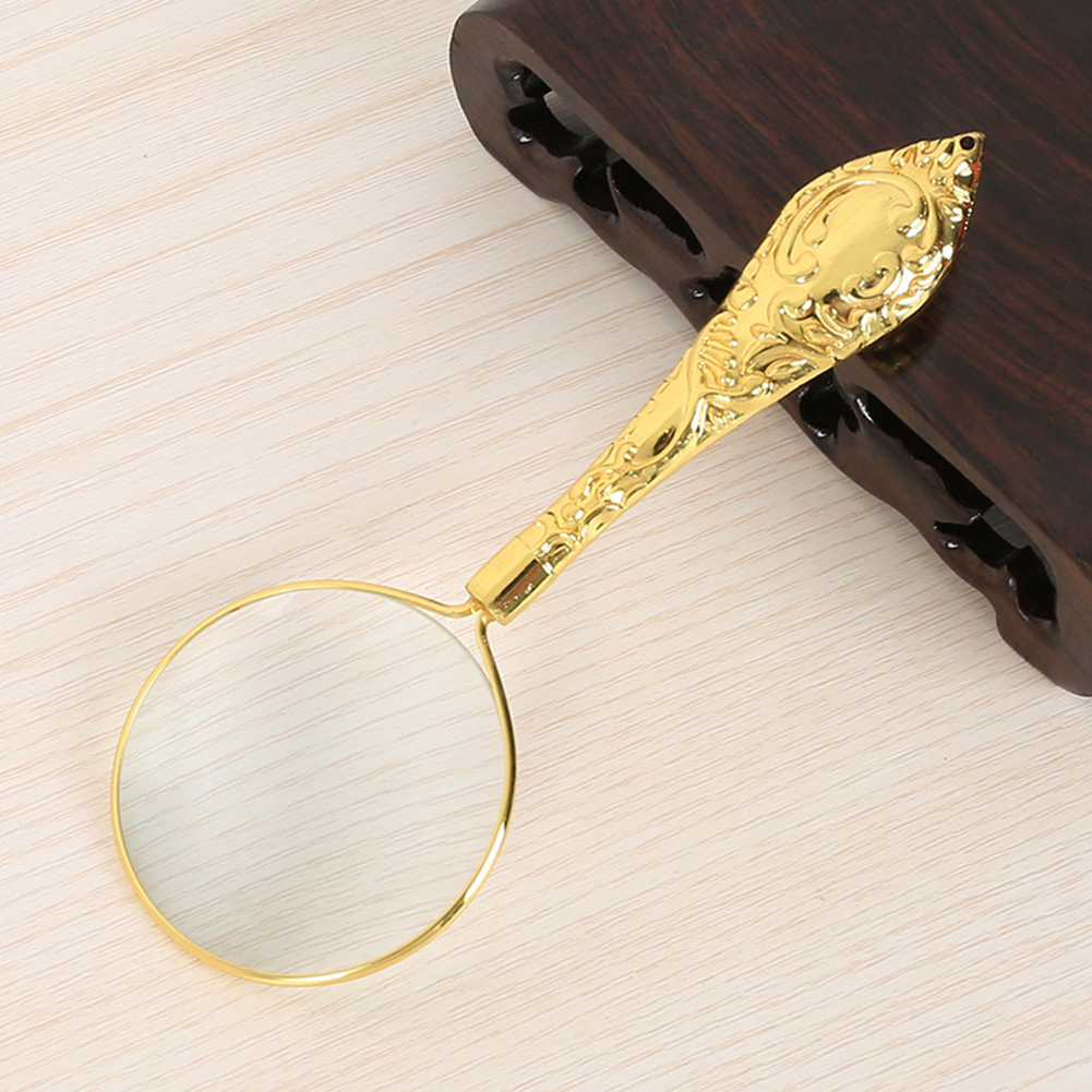thumbnail image 5 of Lupa de mano en relieve para joyas de inspección de lectura lupe estilo europeo, 5 of 7