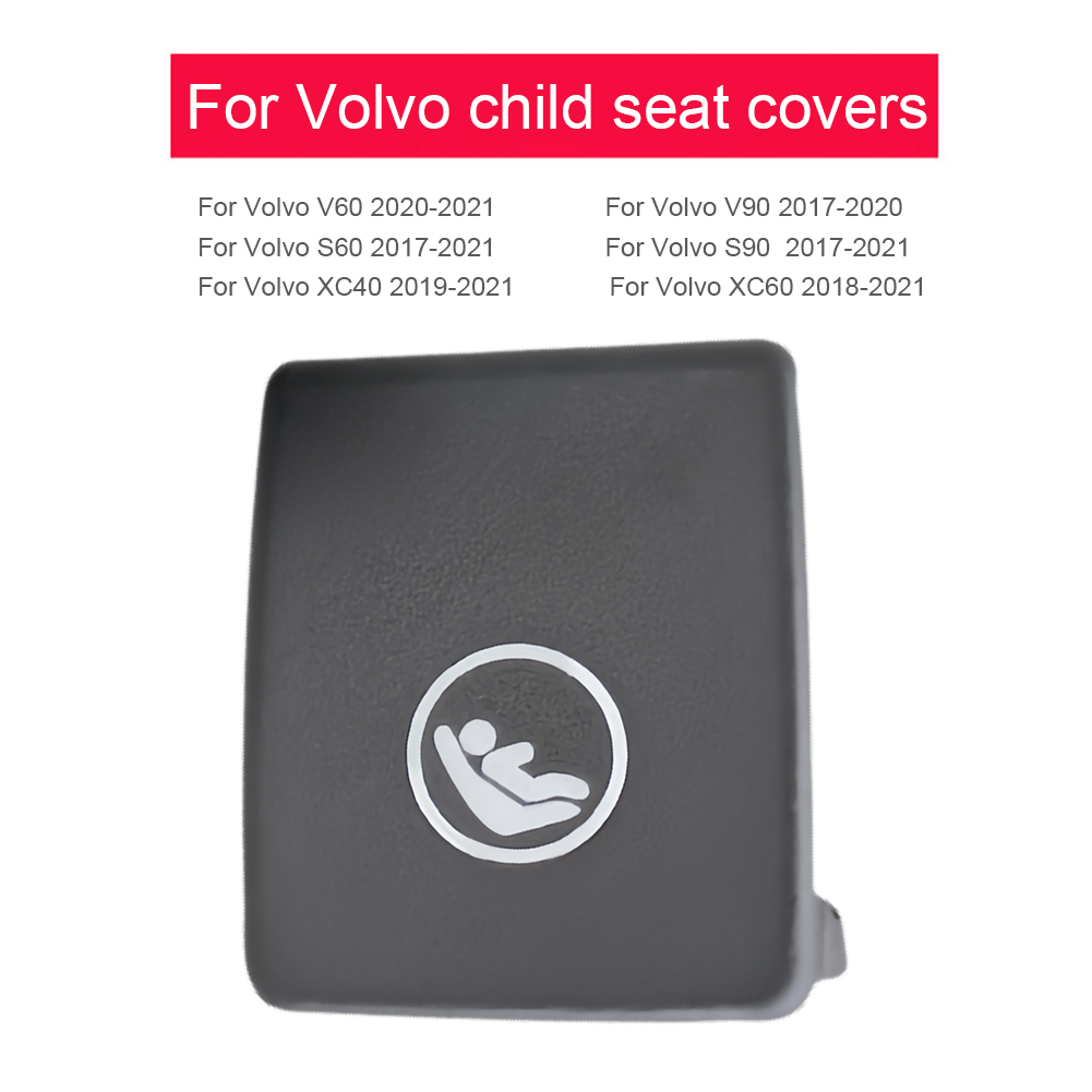 thumbnail image 3 of Cubierta de tapa de montaje isofix de asiento infantil para Volvo V90 XC40 XC60 S60 S90 Negro, 3 of 4