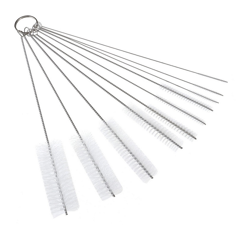 thumbnail image 3 of Cepillos de paja Tubo de nylon Gafas teclados Cepillo de limpieza White 10pcs, 3 of 7