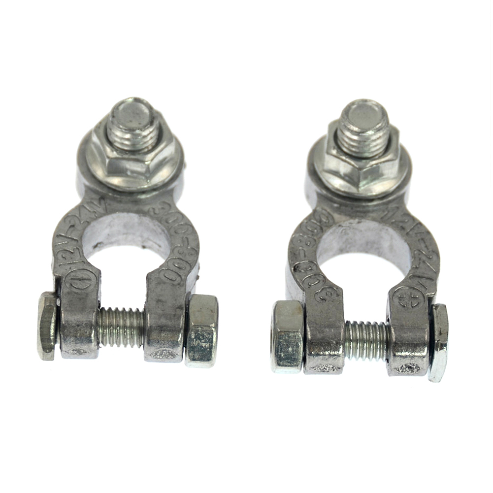 thumbnail image 1 of 1 par de la batería del automóvil Terminal Clamp clip chapado en la tinte Capacitación conductable Capacitación Auto Autominal terminales de la batería Terminal Clips Tornillo, 1 of 7