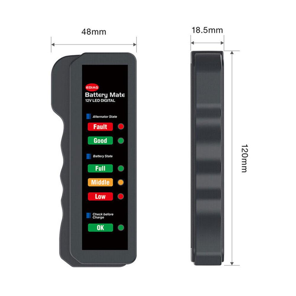 thumbnail image 3 of Batería 12V Auto Tester 6 Monitor de automóvil LED para automóvil para vehículo automotriz, 3 of 7