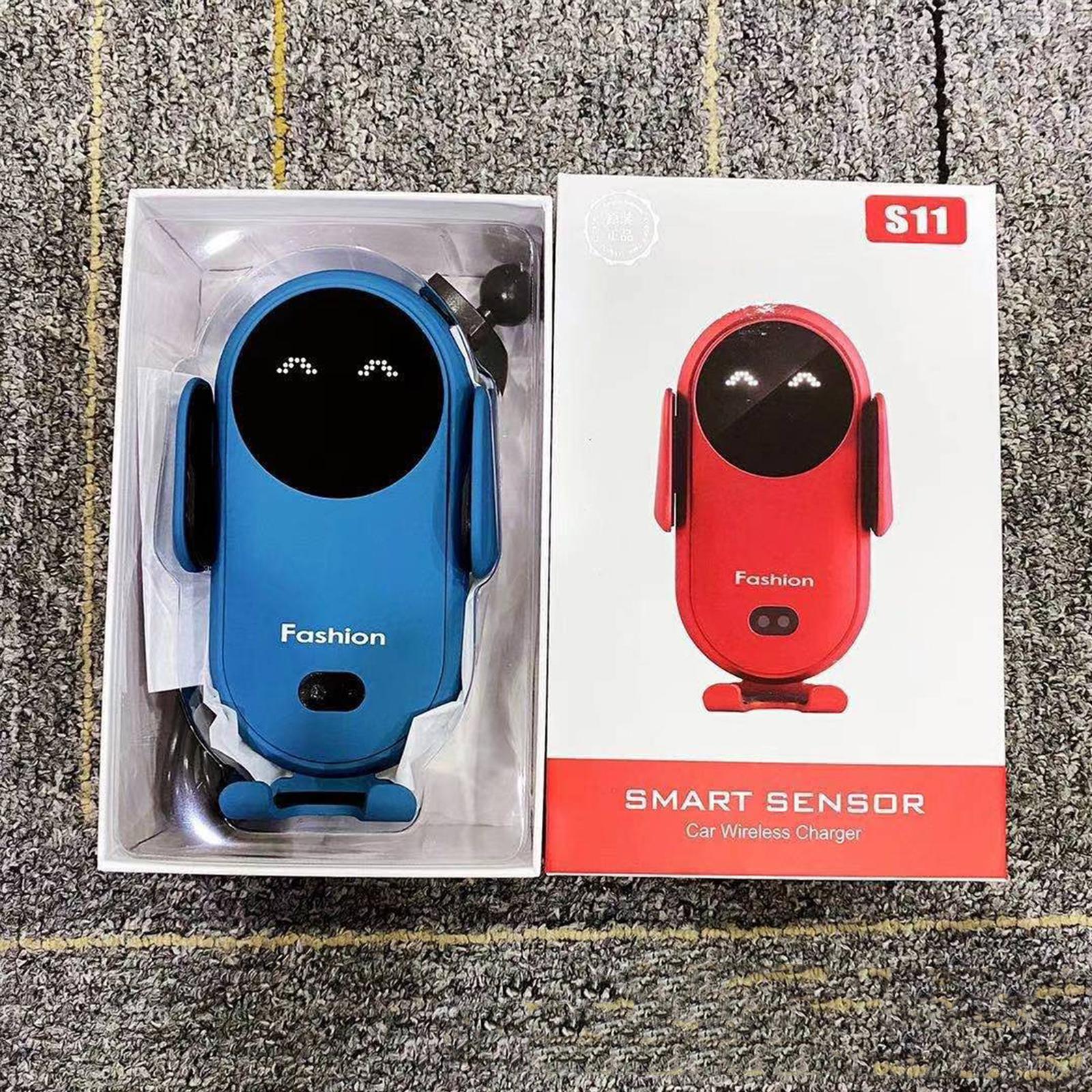 Soporte de charger de cargador inalámbrico de automóvil de 10 W con soporte para la taza de succión Sensor infrarrojo Soporte de teléfono para automóvil para iPhone 14 13 Samsung Xiaomi