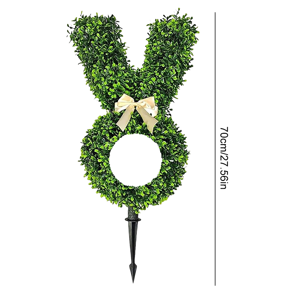 thumbnail image 2 of Conejo Bonsai Pascua de Pascua Artificial Boxwood Topiary Tree Planta (H), 2 of 9