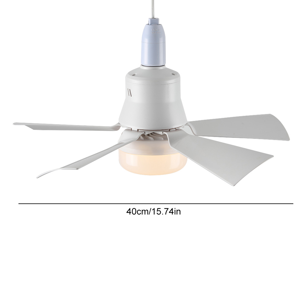 thumbnail image 2 of Ventilador de techo pequeño blanco con control remoto 3 velocidades silencioso E27 con lámpara y atenuación Momento para el Armario Vestidor Cocina, 2 of 9