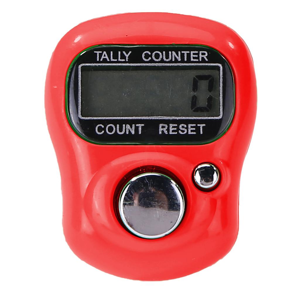 Contador mini dedo lcd gama digital electrónica 0-99999 rojo