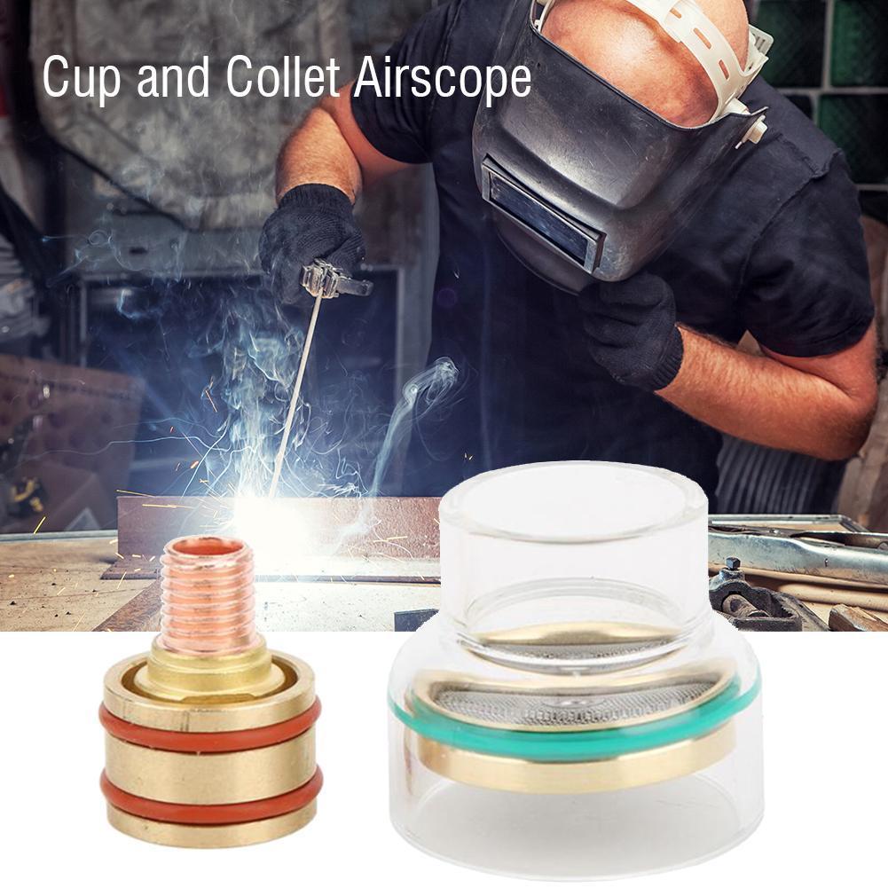 Accesorios de kit de antorcha de soldadura lente de gasoleta Colleta Copa de vidrio soldadores de soldadura kits de boquilla de copa TIG para WP-17/18/26