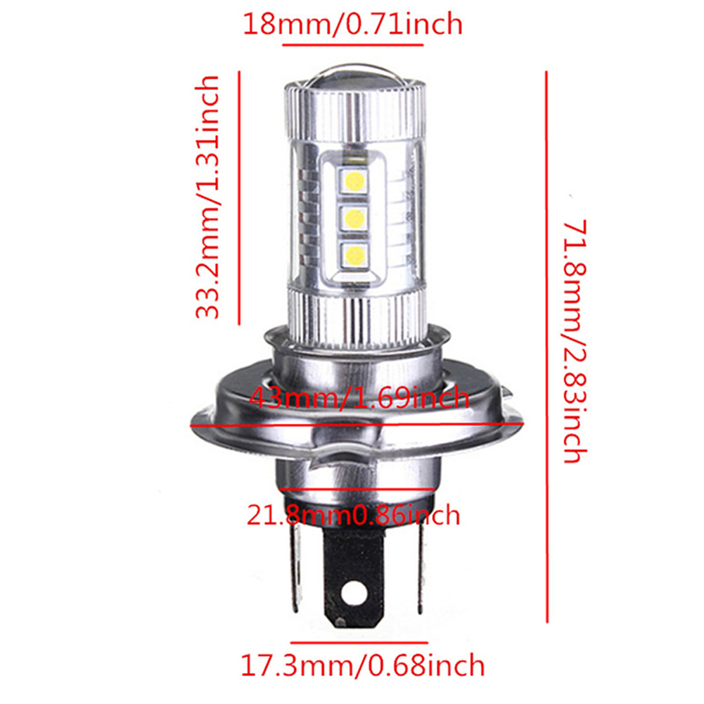 thumbnail image 2 of Bombilla para faros delanteros LED H4 Super 6000-6500K Lámpara DRL de haz alto y bajo 4000LM 80W Blanco, 2 of 7