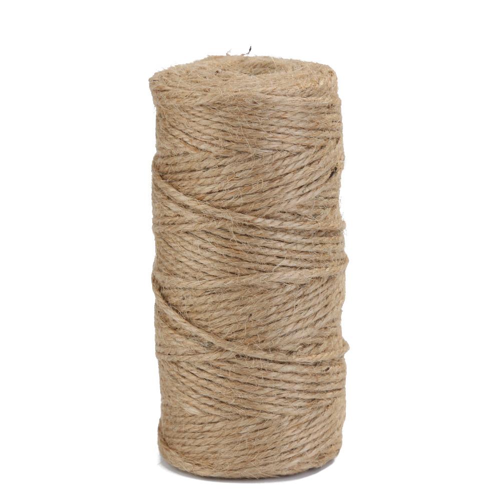 Hilo de cáñamo de cáñamo enrollable 100m/ hilo de envoltura de cuerda de arpillera de yute natural de yuga
