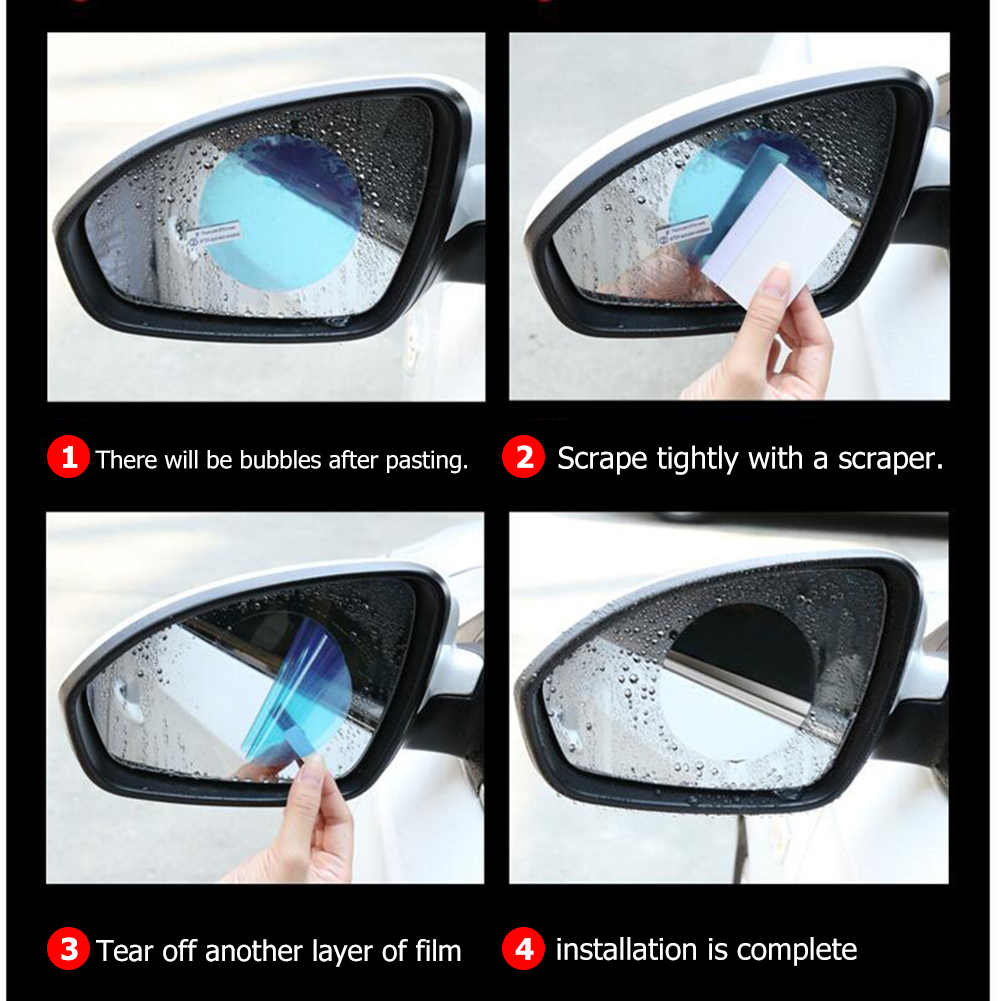 thumbnail image 3 of 4pcs/set anti anti antidivuelco espejo de la ventana del espejo de la ventana protector, 3 of 9
