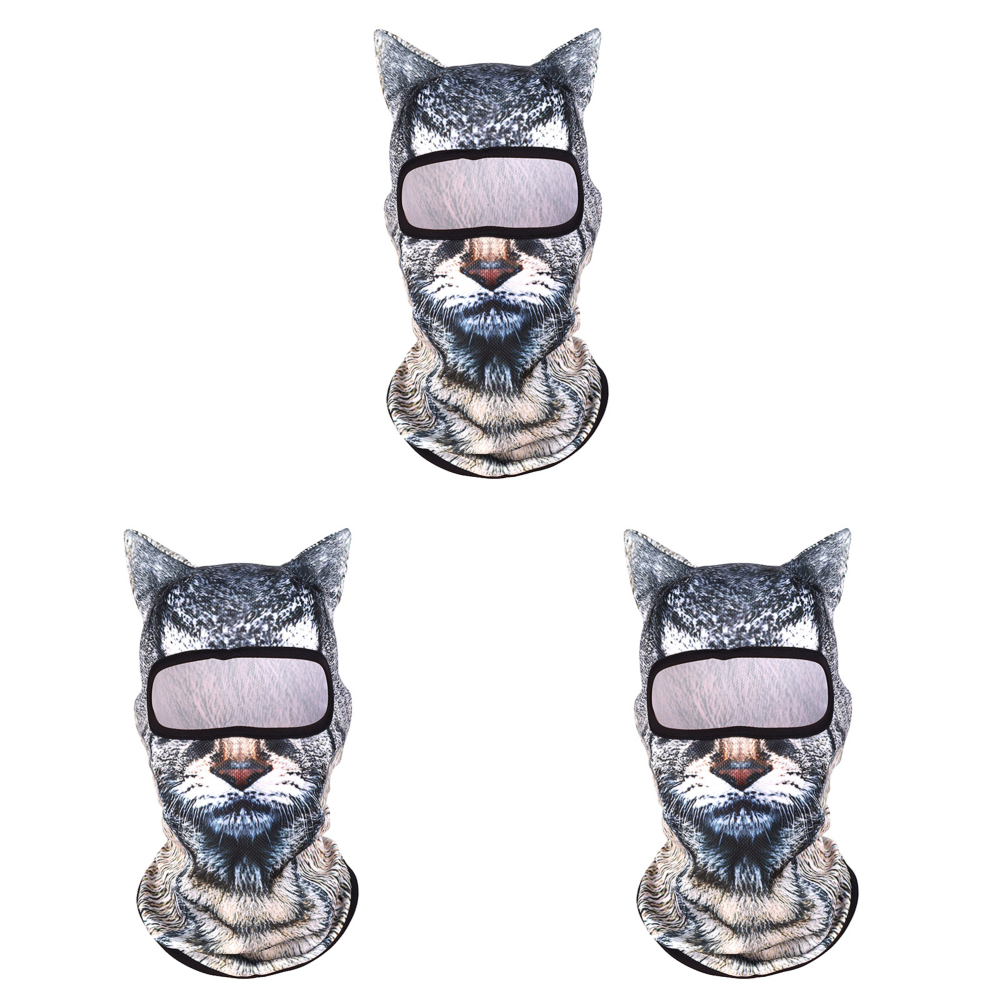 thumbnail image 1 of Animal 3d Balaclava Lindo estampado con orejas Ski Snowboard Mask Cycling Headgear (1), 1 of 5