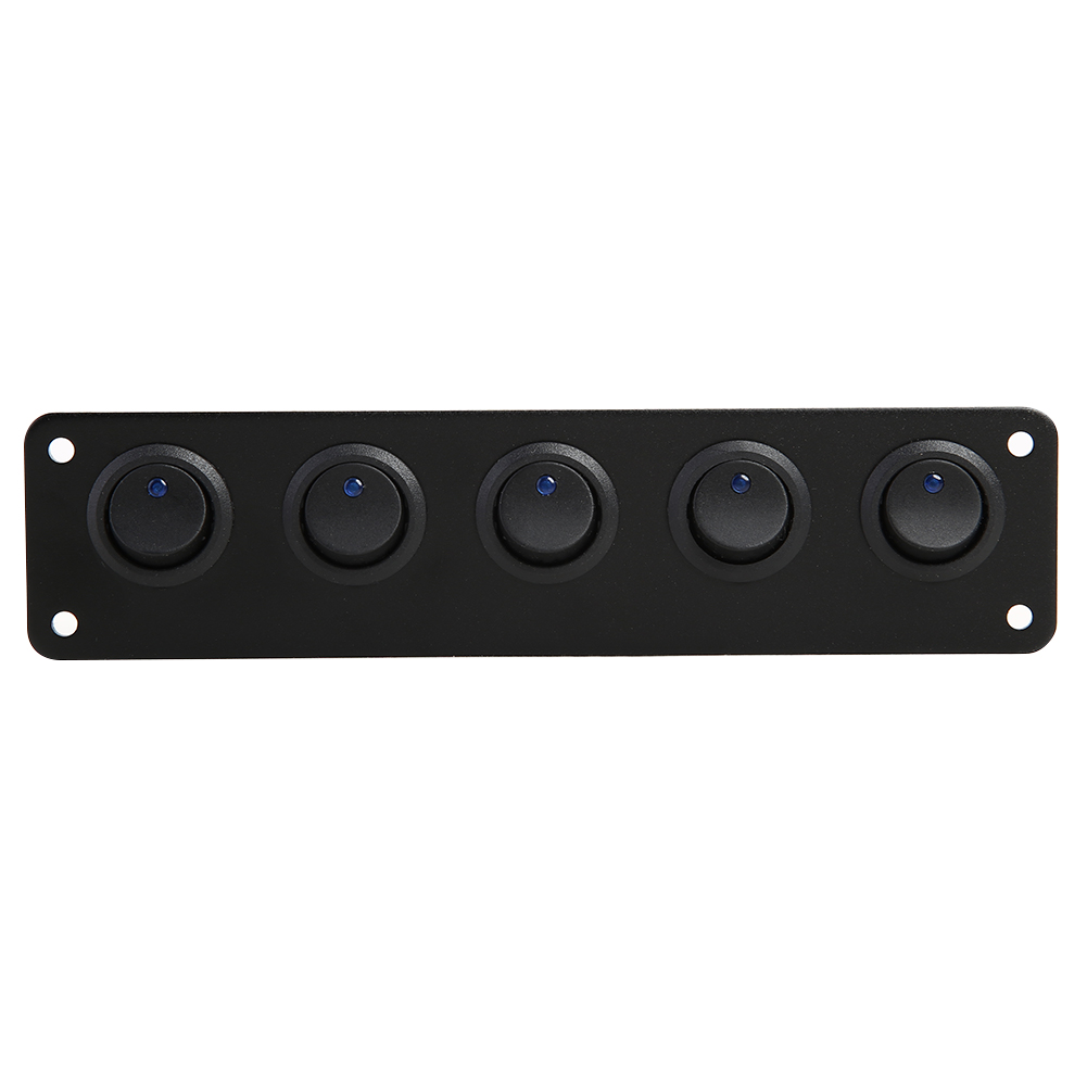 thumbnail image 1 of Panel de interruptor de balancín impermeable 5 LED marino de automóviles de pandillas 12V 20A 24V 10A DC Decoración de piezas de automóviles personales al aire libre, 1 of 9