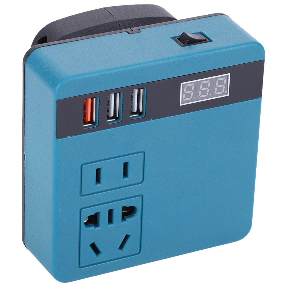 thumbnail image 1 of Inverter de batería de litio de 120W DC 18-21V a AC 220V Power Inverter para Makita, 1 of 4
