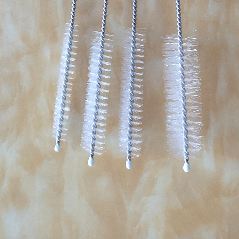 thumbnail image 2 of Cepillos de paja Tubo de nylon Gafas teclados Cepillo de limpieza White 10pcs, 2 of 7