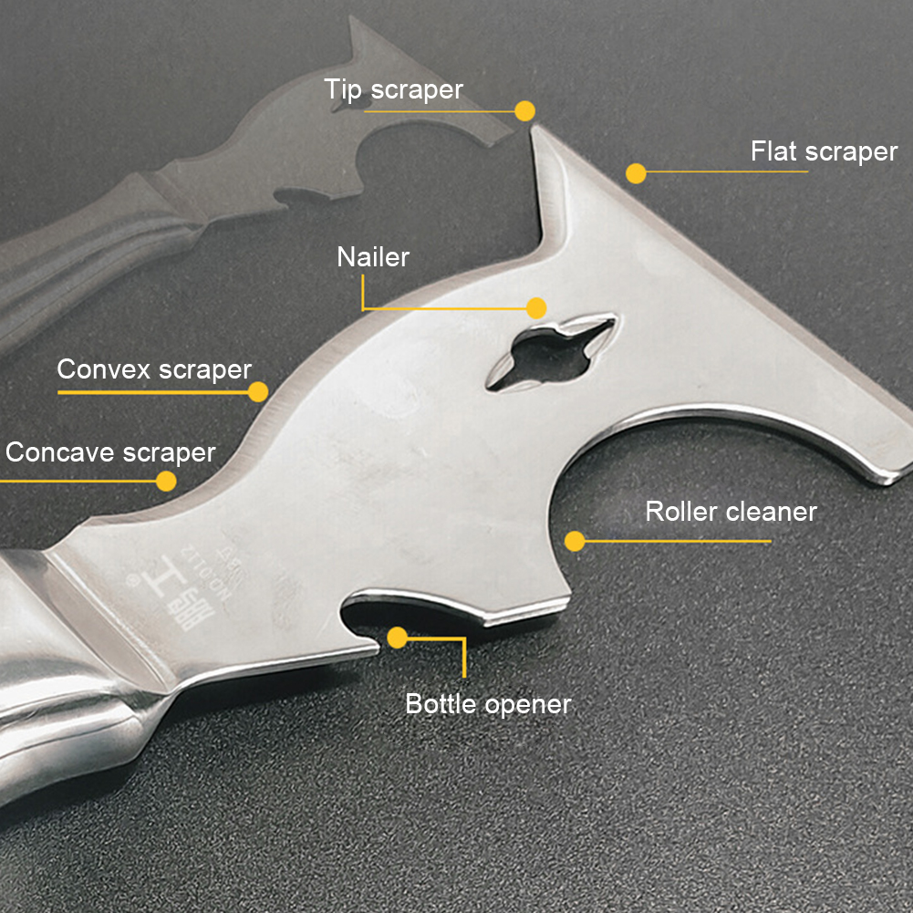 thumbnail image 4 of 1 10 en herramienta de raspador de pintura de cuchillo de masilla Herramienta de pintores de herramientas de acero inoxidable de acero inoxidable, 4 of 6