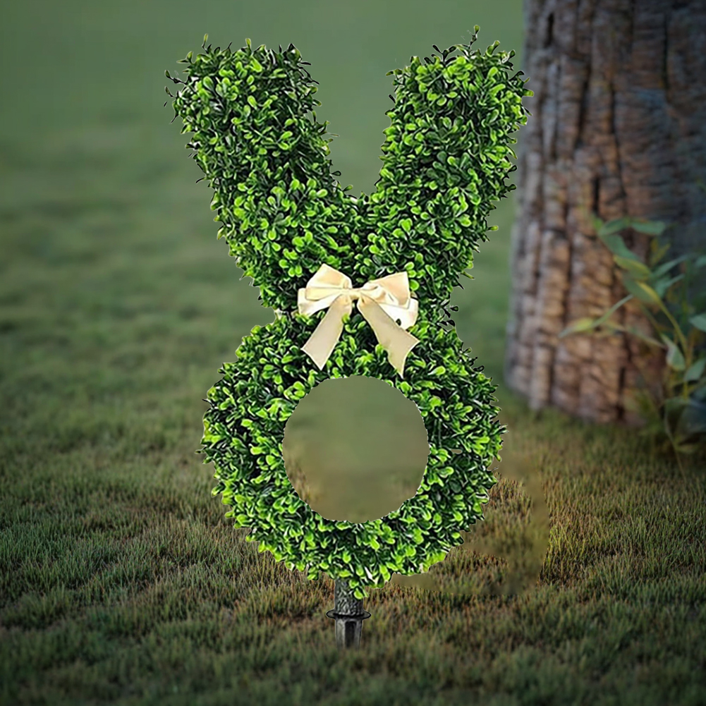Conejo Bonsai Pascua de Pascua Artificial Boxwood Topiary Tree Planta (H)