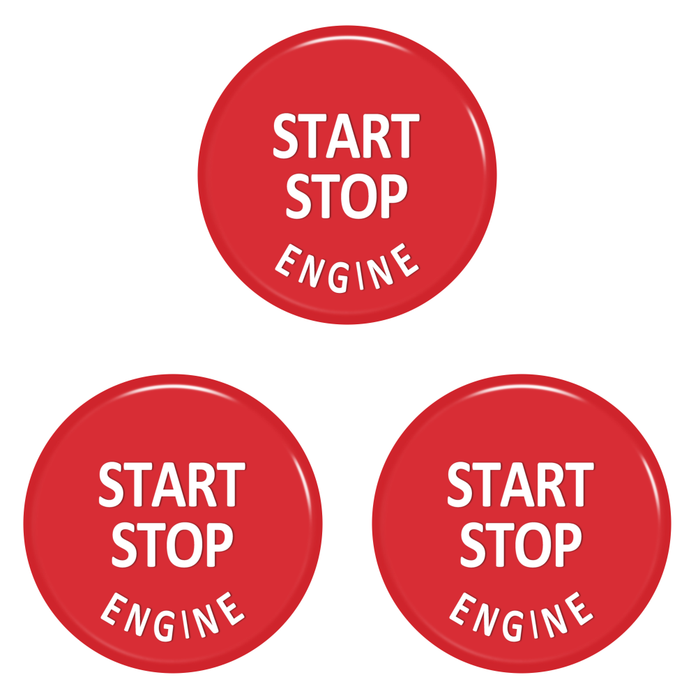 thumbnail image 1 of 3 cubiertas para interruptor de arranque y parada del motor para X5, E70, X6, Serie 3 (rojo brillante), 1 of 7