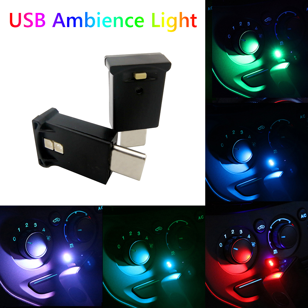 thumbnail image 4 of USB-C Atmósfera Lámpara ambiental 100lm Mini Tipo-C LED RGB Ambient Light 3W Auto USB Luz ambiental para Tesla Model S 3 x Y, 4 of 6