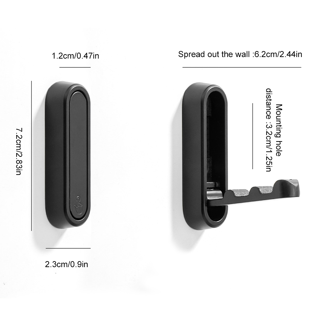 thumbnail image 2 of 4 pcs plegable gancho de pared aleación de zinc para toalla de toalla de toalla de toalla (negro), 2 of 8